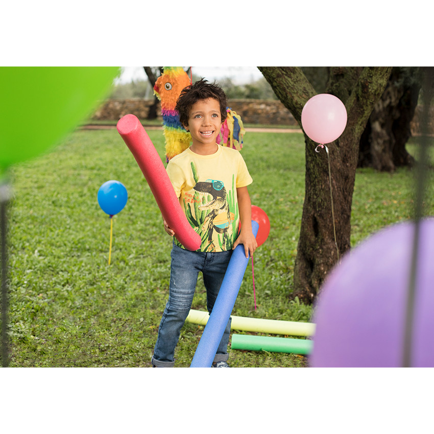 Κοντομάνικη μπλούζα με στάμπα δεινόσαυρο 