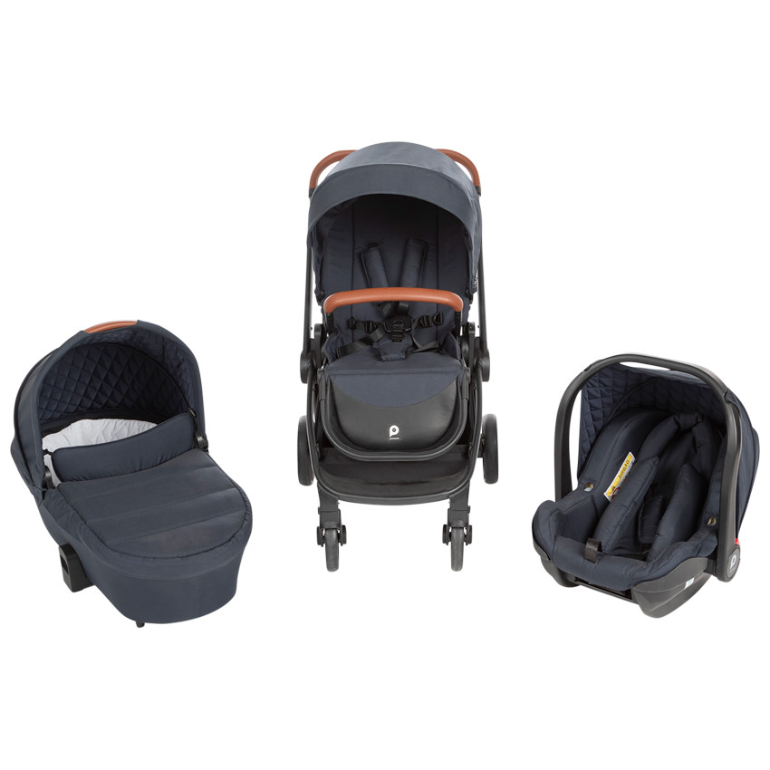 Καρότσι trio Tessa μπλέ 