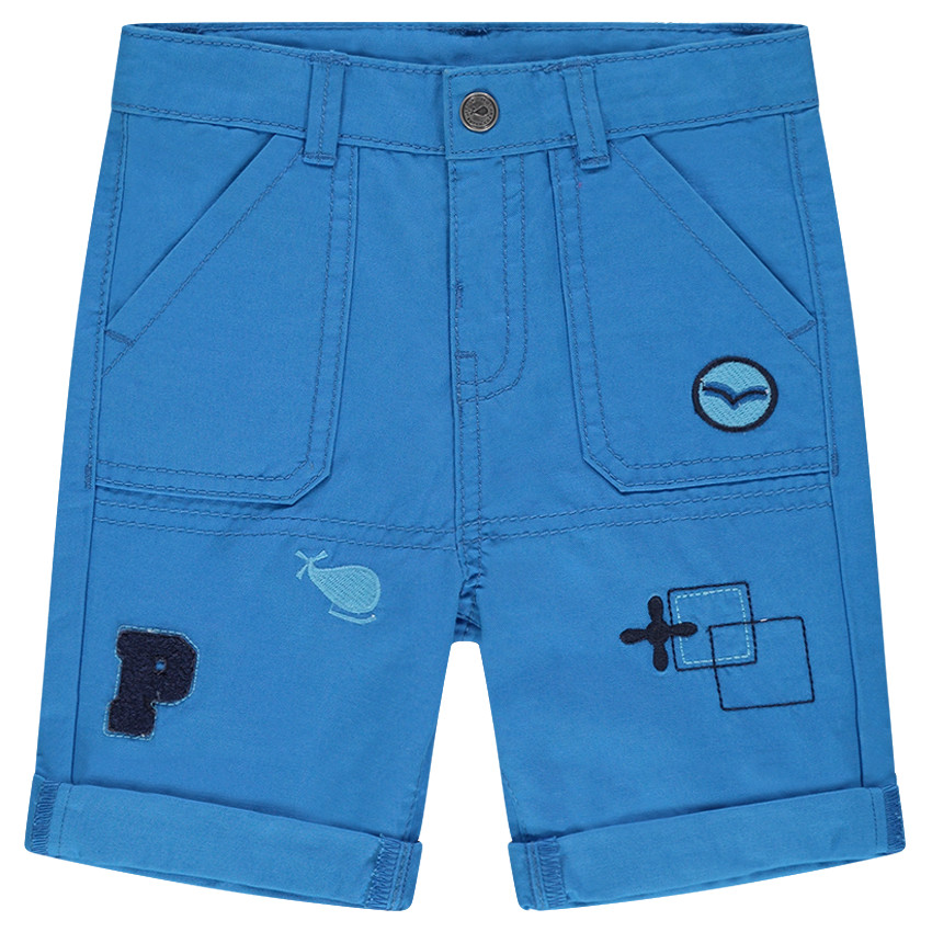 Βερμούδα από τουίλ με απλικέ σήματα και κεντήματα 