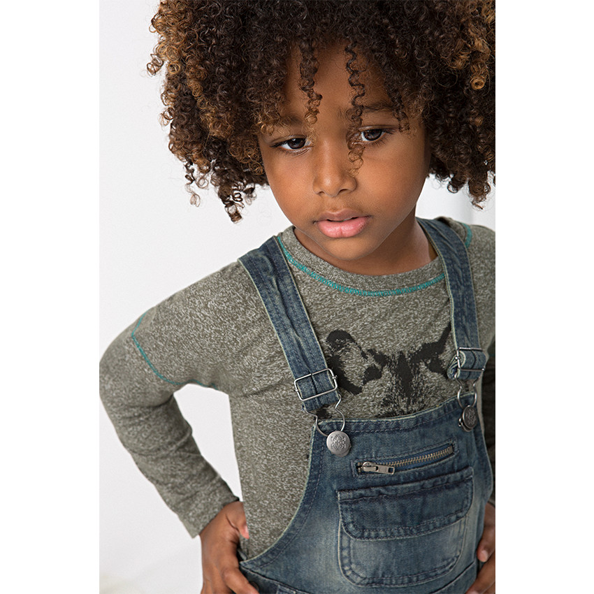 Τζιν σαλοπέτα με φθαρμένη και τσαλακωμένη όψη 