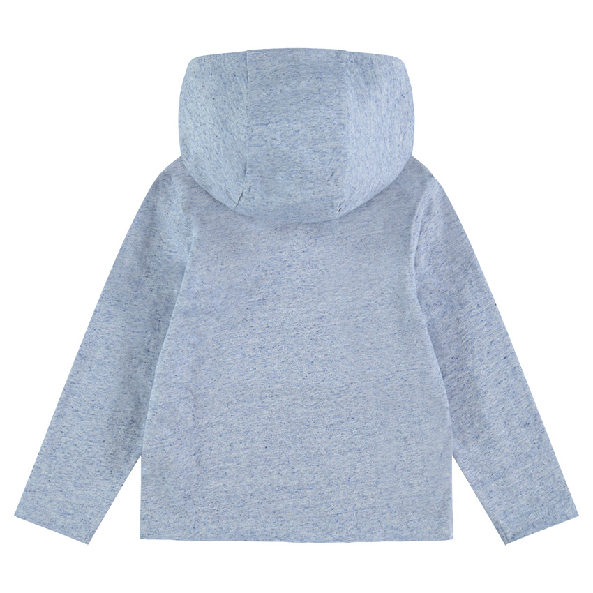 Μακρυμάνικη μπλούζα με κουκούλα και στάμπα νεκροκεφαλή 