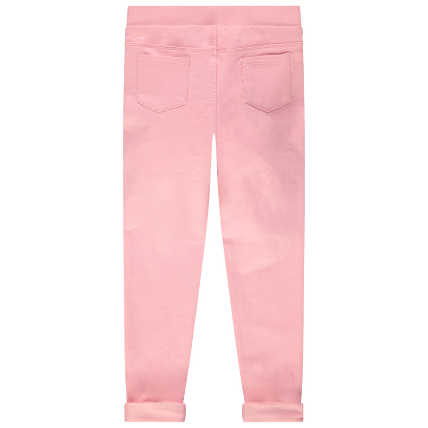 Μονόχρωμο ροζ παντελονοκολάν με στάμπα μονόκερο και τσέπες 