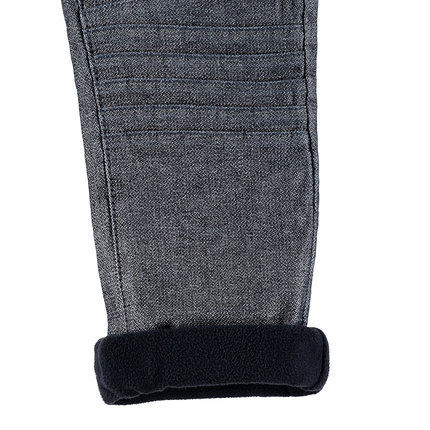 Μελανζέ παντελόνι με φλις επένδυση και εξώγαζα στα μπατζάκια 