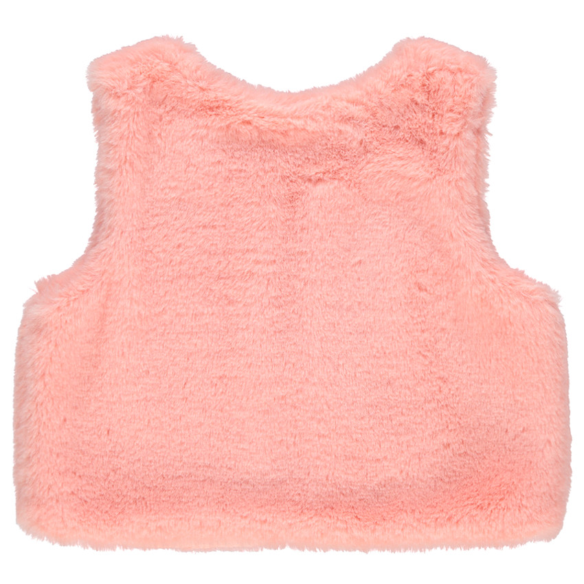 Αμάνικη ζακέτα από sherpa με επένδυση ζέρσεϊ 