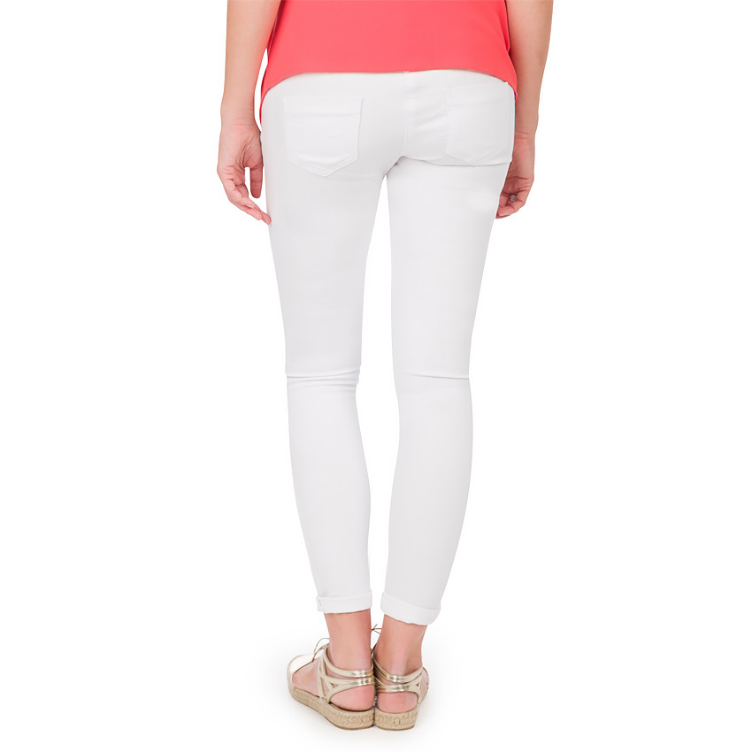 Slim τζιν εγκυμοσύνης 7/8 με φθαρμένη όψη 