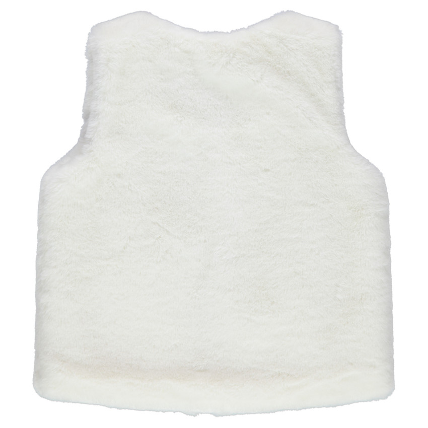 Αμάνικη ζακέτα από sherpa με μπαλώματα καρδούλες 