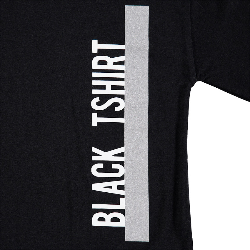 Παιδικά - Μαύρη μακρυμάνικη μπλούζα με τυπωμένο κείμενο 