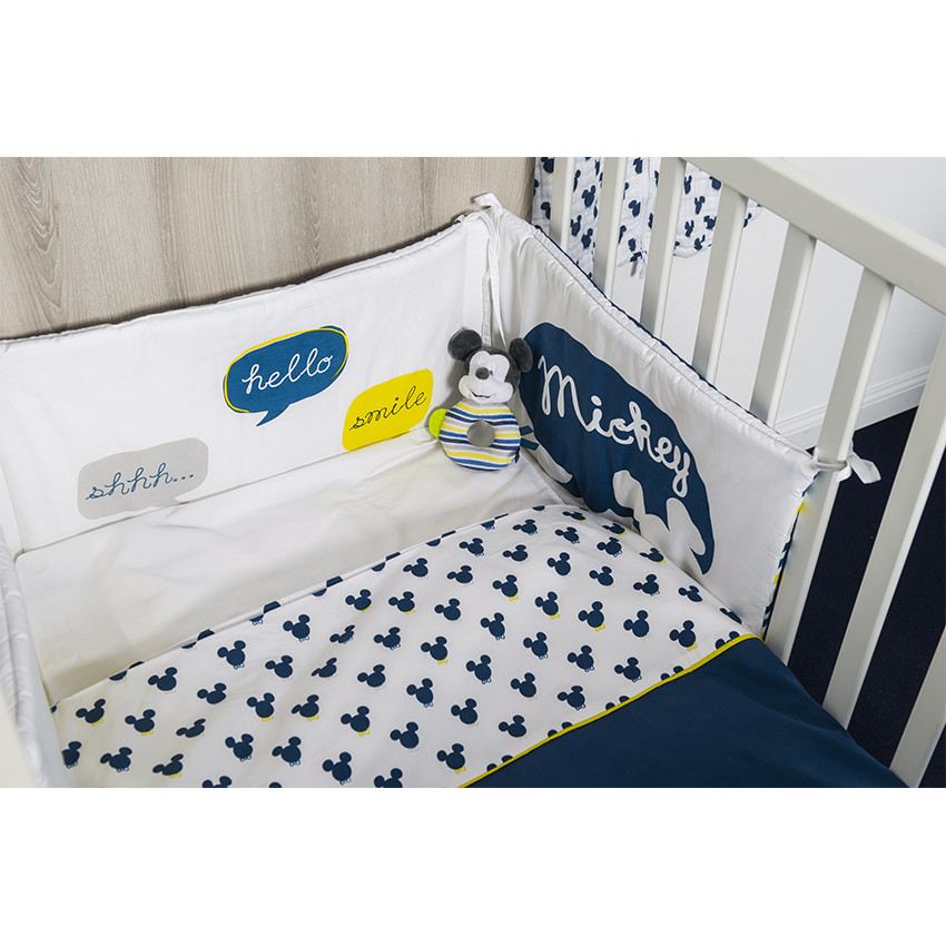 Σετ παπλωματοθήκη + μαξιλαροθήκη με μοτίβο τον Μίκυ της Disney - 140 x 100 εκ. 