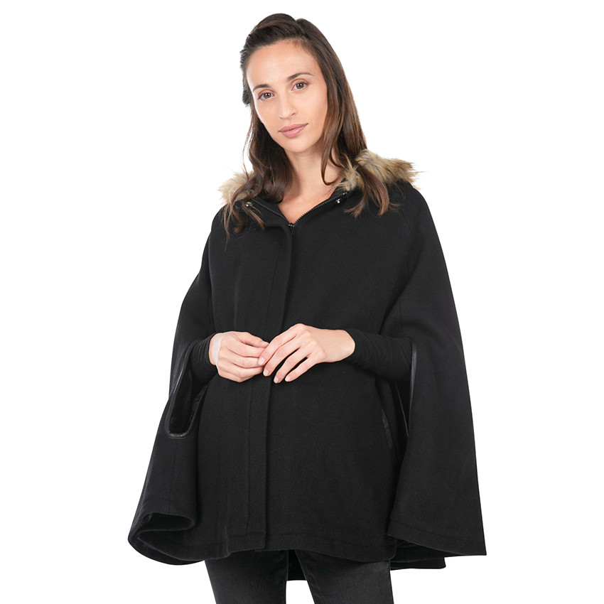 Μαντό εγκυμοσύνης από μάλλινη τσόχα σε σχήμα κάπας 