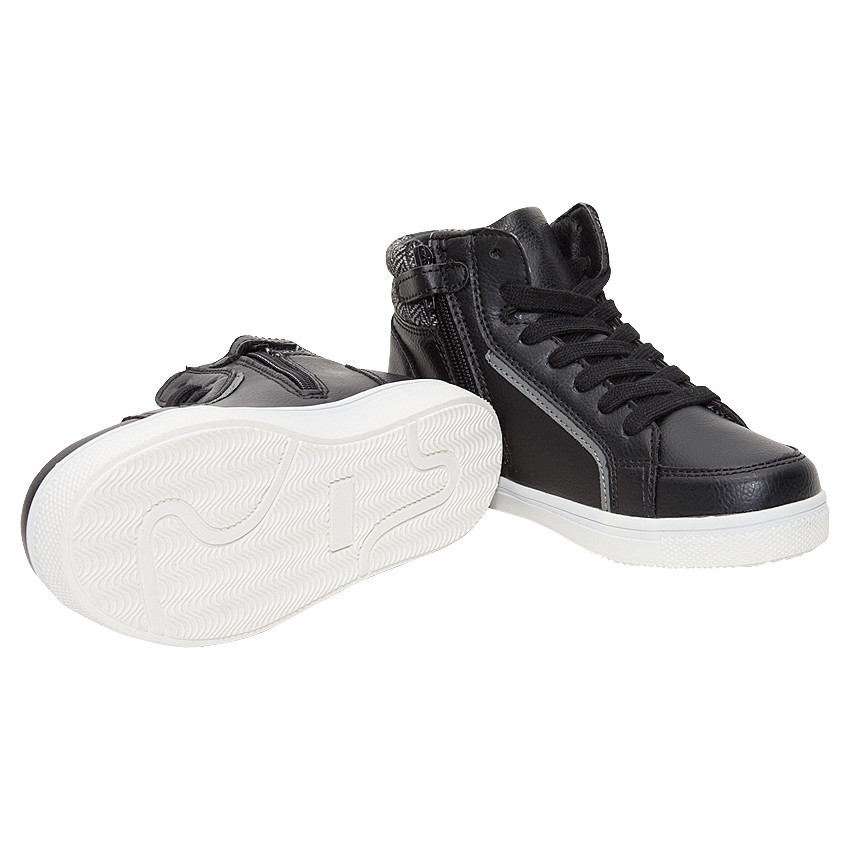 Αθλητικά μποτάκια με κορδόνια και σχέδιο ψαροκόκκαλο στο άνοιγμα, σε μεγέθη 28 έως 35 