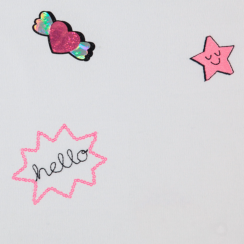 Φούτερ από φανέλα με φρουφρού στα μανίκια 