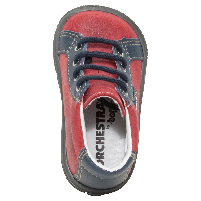 Δερμάτινα μποτάκια με κορδόνια και τυπωμένη γάτα 