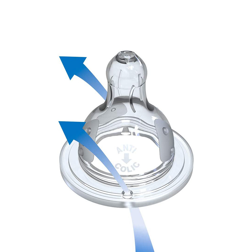 Set de 2 tétines en silicone 3 vitesses + de 6 mois spécial liquides épais - Initiation + 