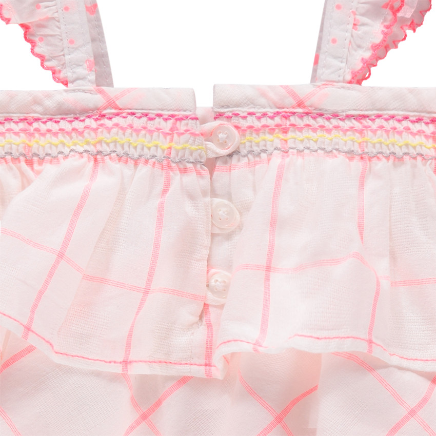 Καρό φορμάκι με βολάν και μπάλωμα με πεταλούδα 