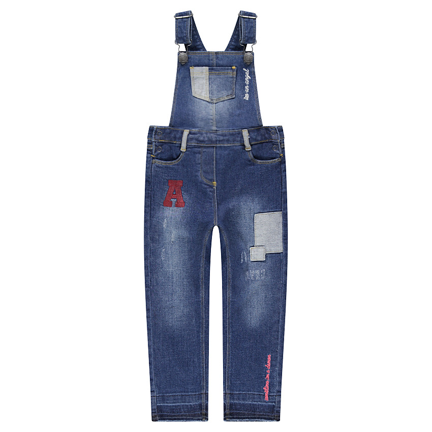 Σαλοπέτα τζιν με φθαρμένη όψη και διακοσμητικά σήματα και κεντήματα 