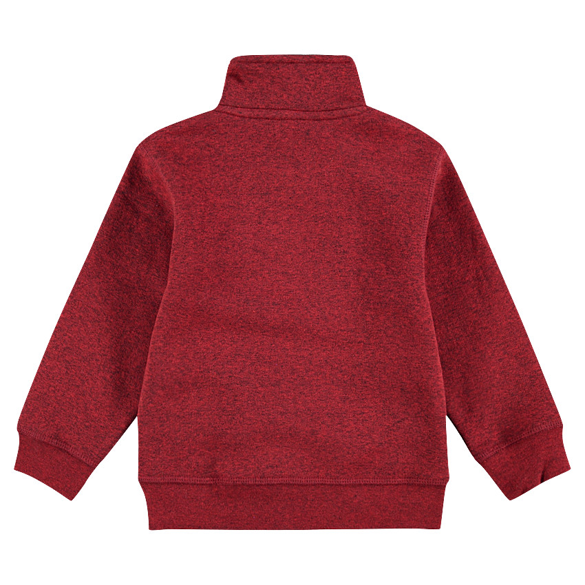 Ζακέτα από φανέλα με λοξό φερμουάρ και τσέπες με φερμουάρ 