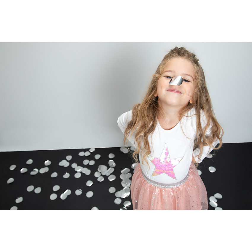 Μακρυμάνικη μπλούζα με βολάν στους ώμους και αστεράκι από πούλιες 