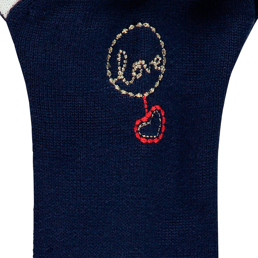 Πλεκτή ζακέτα με μοτίβα ζακάρ και χρυσαφί νότες 