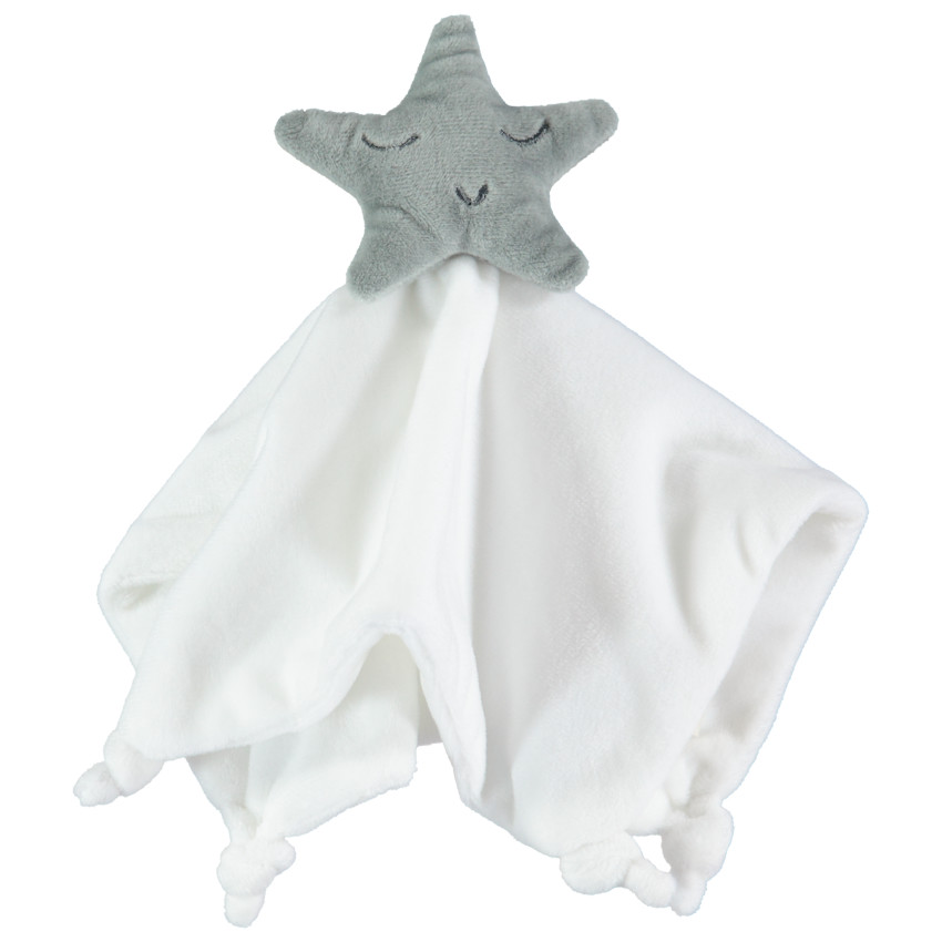 Doudou plat étoile en velours 