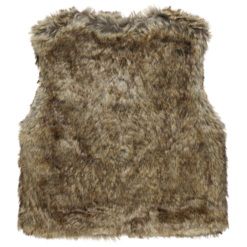 Παιδικά - Ζακέτα από συνθετική γούνα με μαύρους φιόγκους 