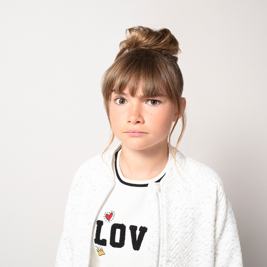 Παιδικά - Φανελένια ζακέτα με μελανζέ όψη 