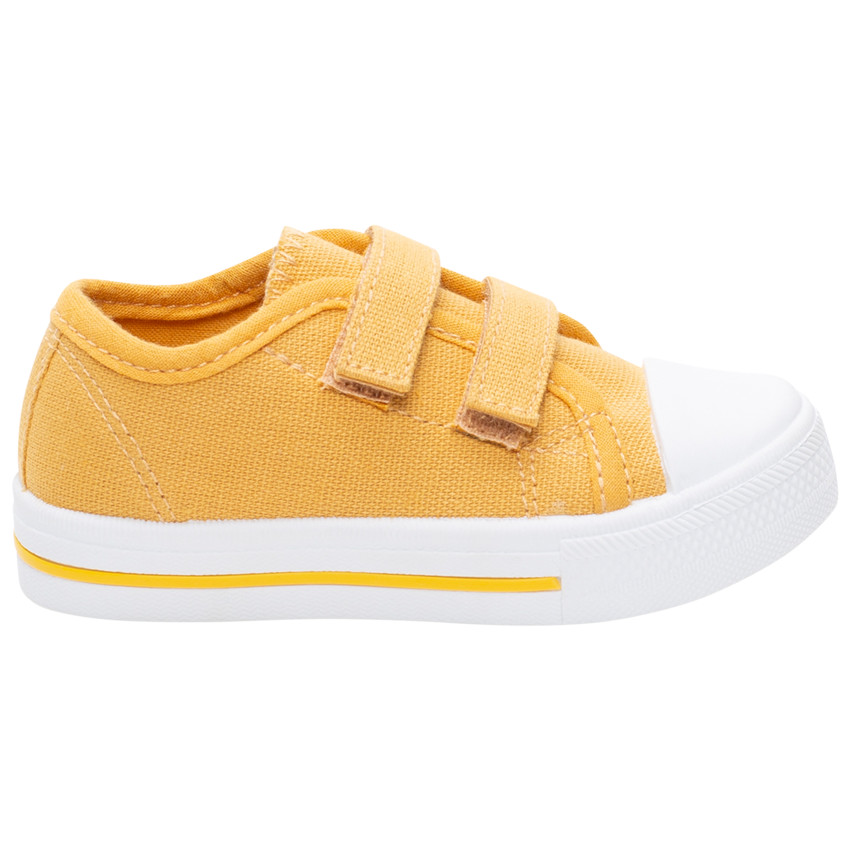 Baskets jaunes en toile à scratchs du 24 au 35 