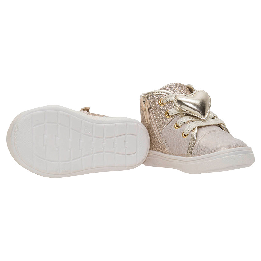 Βρεφικά κοριτσίστικα παπουτσάκια με χρυσαφί παγιέτες 