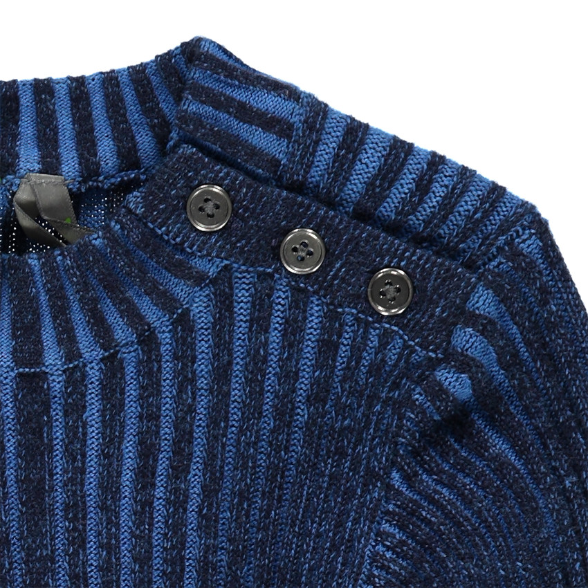 Πουλόβερ σε δίχρωμη ριμπ ύφανση 