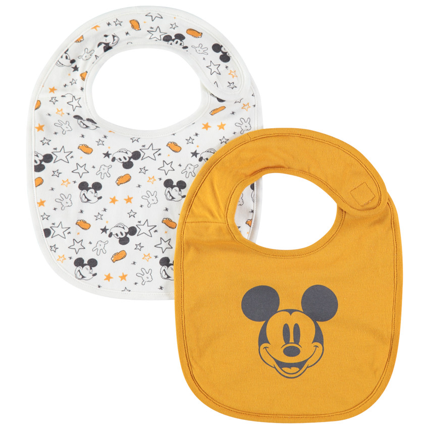 Σέτ 2 σαλιάρες βαμβακερές  με τύπωμα Mickey Disney 