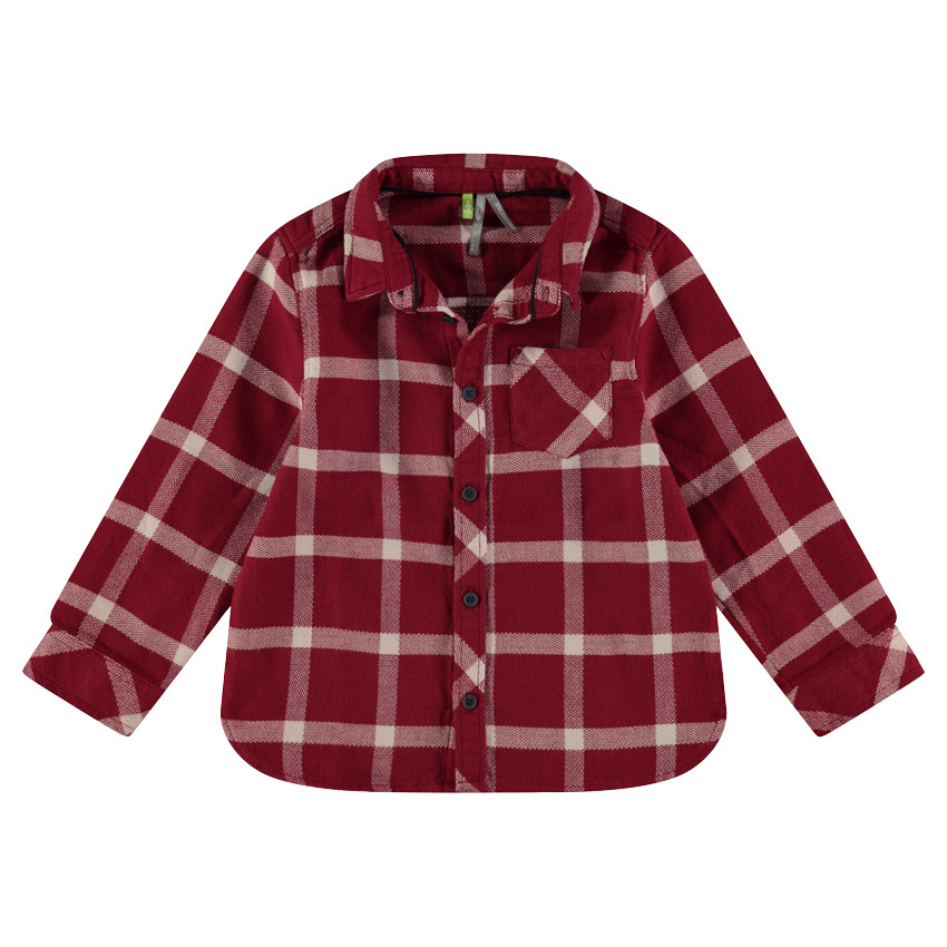 Μακρυμάνικο πουκάμισο με καρό από φανέλα 