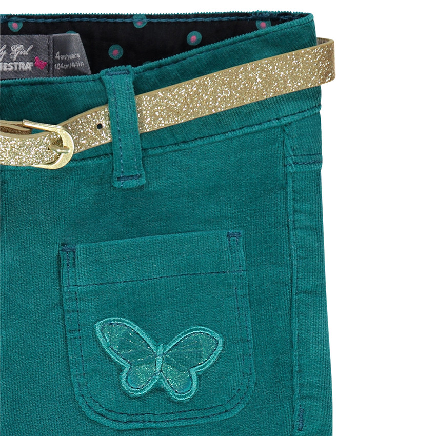 Παντελόνι slim βελουτέ με αφαιρούμενη ζώνη 