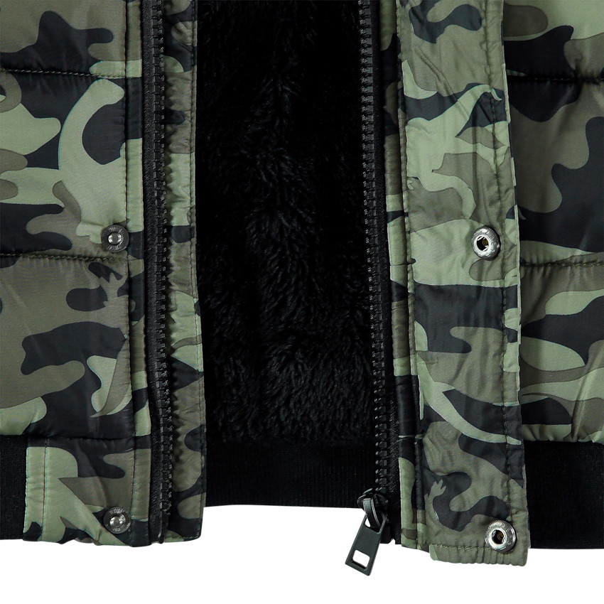 Μπουφάν camouflage και επένδυση sherpa 