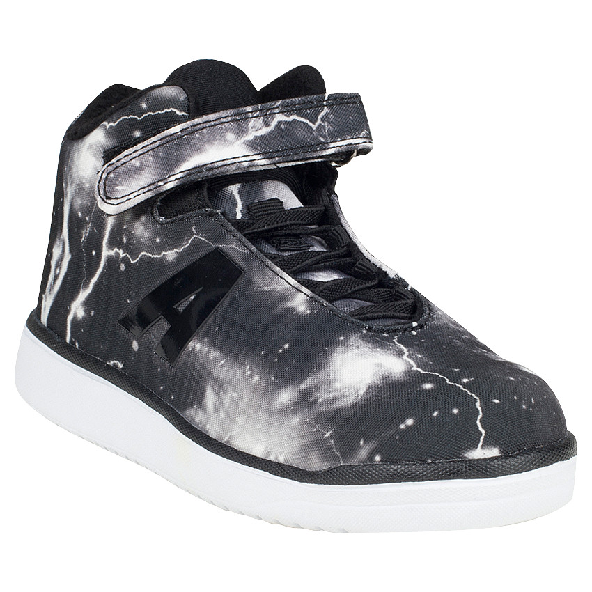 Αθλητικά μποτάκια με κορδόνια και αυτοκόλλητο velcro, με μοτίβο τον γαλαξία 