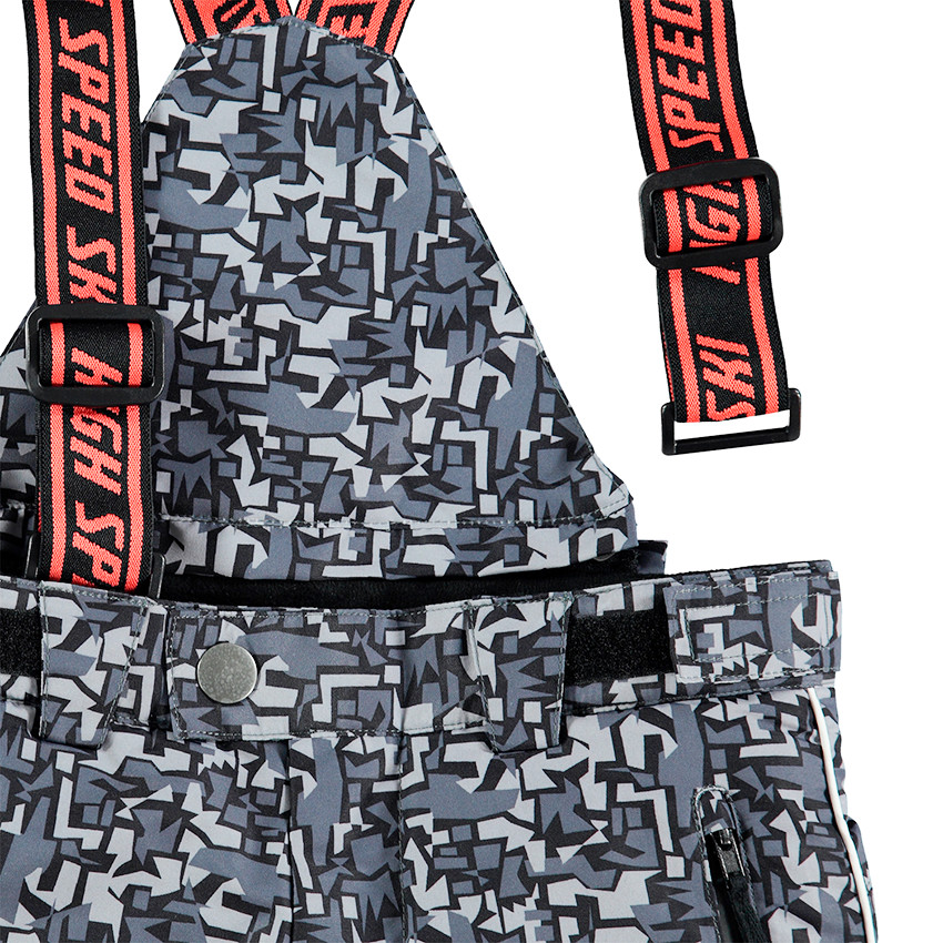 Παιδικά - Παντελόνι του σκι με αφαιρούμενες τιράντες και γεωμετρικό μοτίβο 