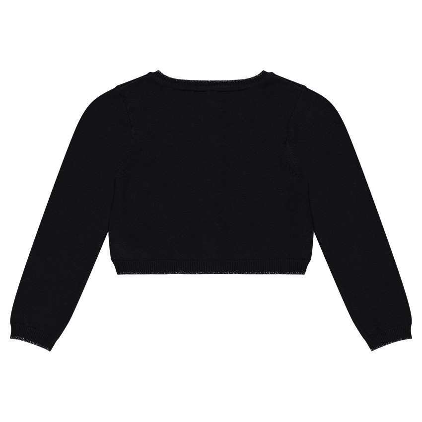 Κοντό ζακετάκι από βαμβάκι και μαλλί με διαφορετικές πλέξεις 