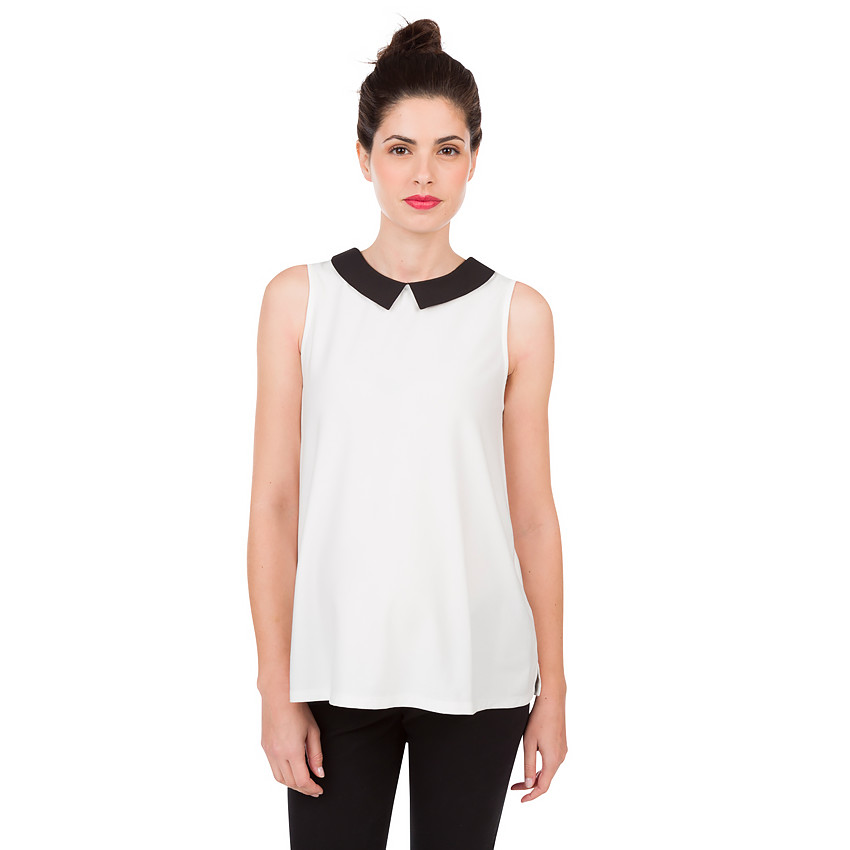 Τοπ εγκυμοσύνης με στρογγυλό γιακαδάκι 