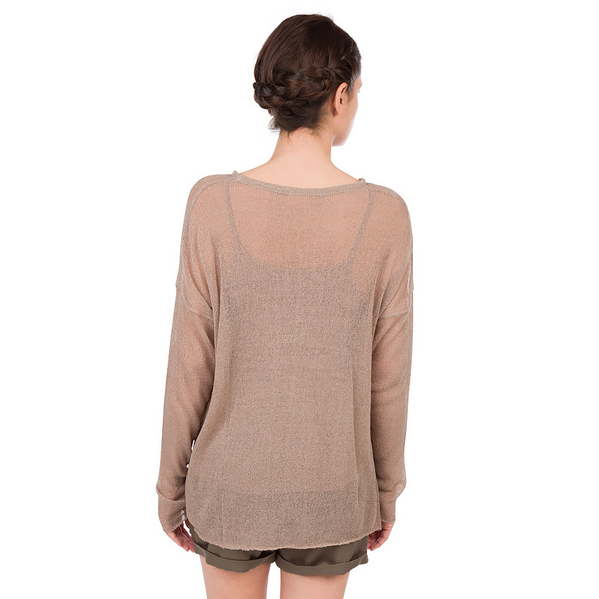 Μπλούζα εγκυμοσύνης 2 σε 1 με φαντεζί αραχνοΰφαντη πλέξη 