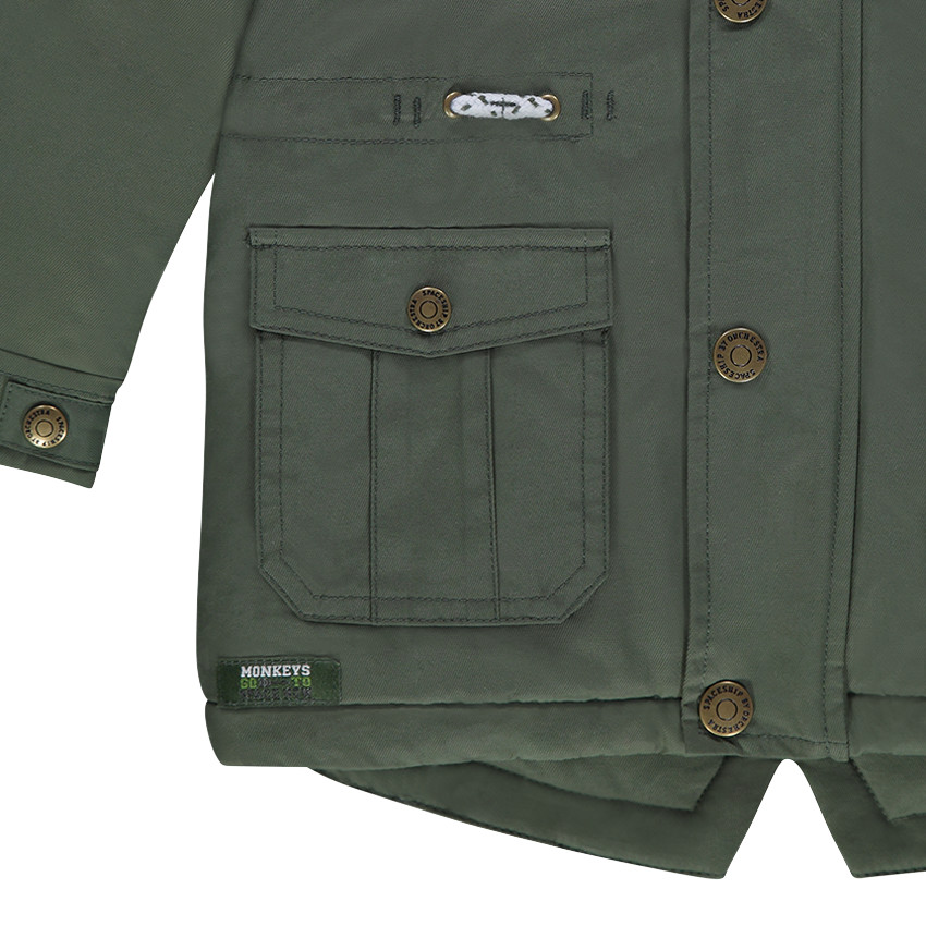 Παρκά από τουίλ με επένδυση από sherpa και αφαιρούμενη κουκούλα 