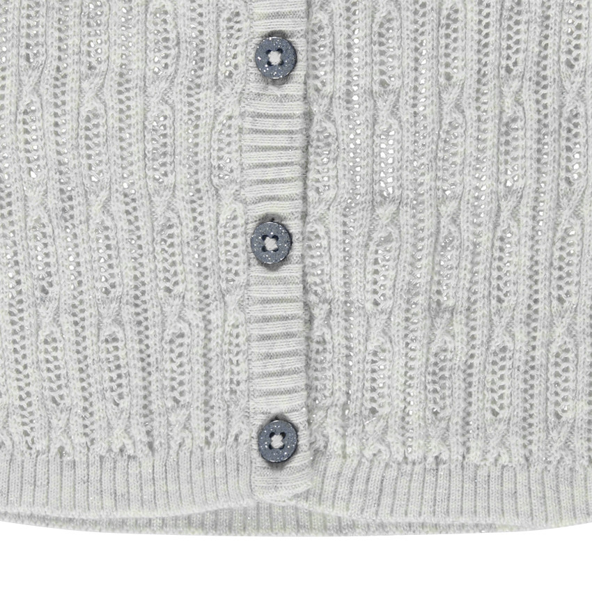 Ζακέτα μελανζέ σε πλέξη αζούρ με παγιέτες 