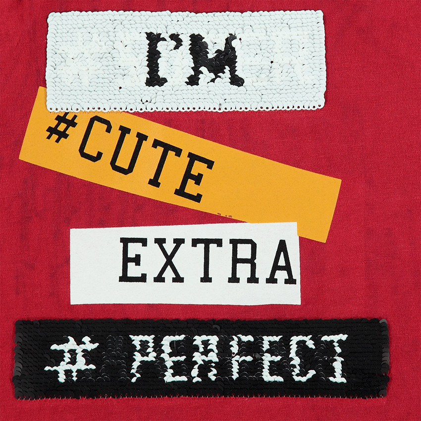 Μακρυμάνικη μπλούζα ζέρσεϊ με μοτίβο και «μαγικές πούλιες» 