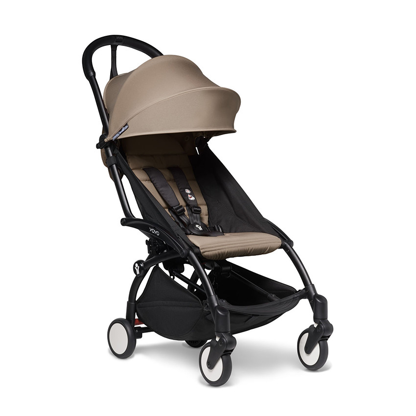 Poussette YOYO² 6+ châssis noir - Taupe 