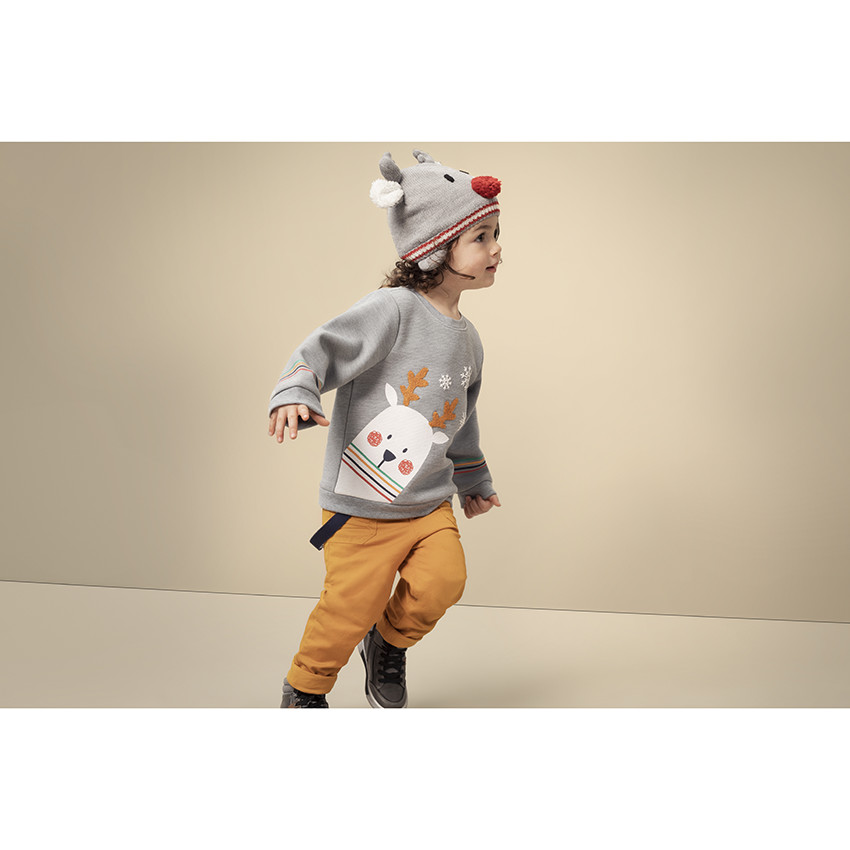 Βαμβακερό παντελόνι με ελαστικές αφαιρούμενες τιράντες 