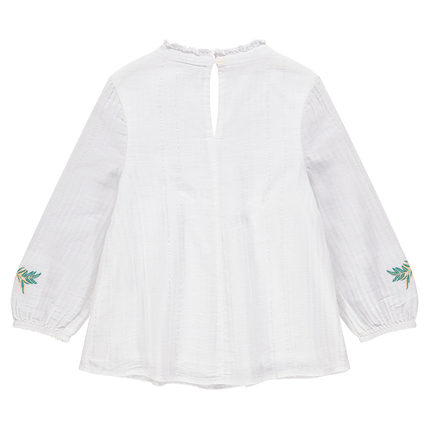 Μακρυμάνικη τουνίκ με κεντημένα λουλούδια 