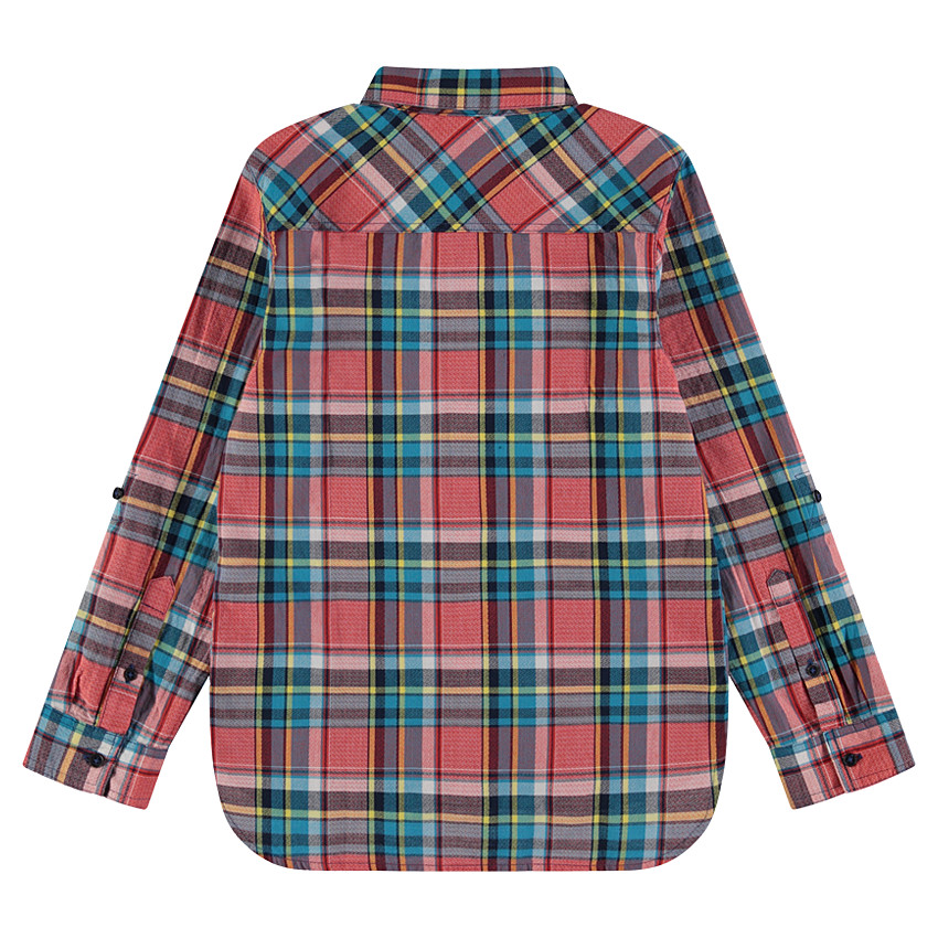 Παιδικά - Μακρυμάνικο πουκάμισο με καρό και τσέπες 