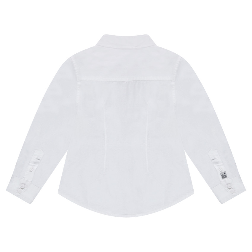 Μονόχρωμο μακρυμάνικο βαμβακερό πουκάμισο 