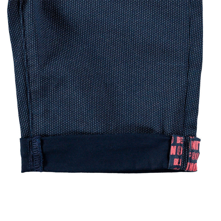 Βαμβακερή φαντεζί βερμούδα με λοξές τσέπες 