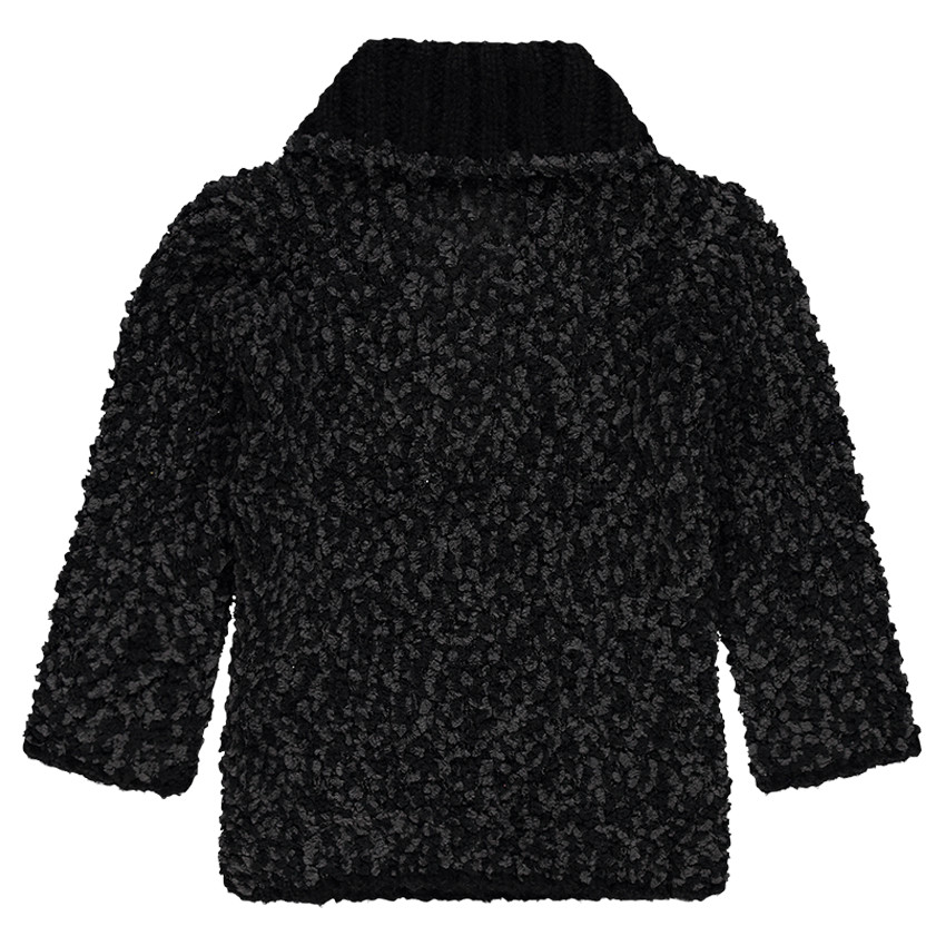 Φαντεζί πλεκτό πουλόβερ με γιακά σάλι 