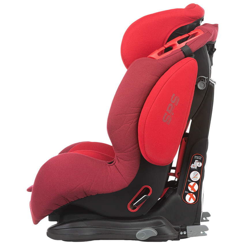 Siège-auto isofix Pepper groupe 1/2/3 - Rouge 