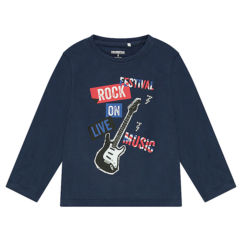 Μακρυμάνικη μπλούζα από ζέρσεϊ με διακοσμητική στάμπα 