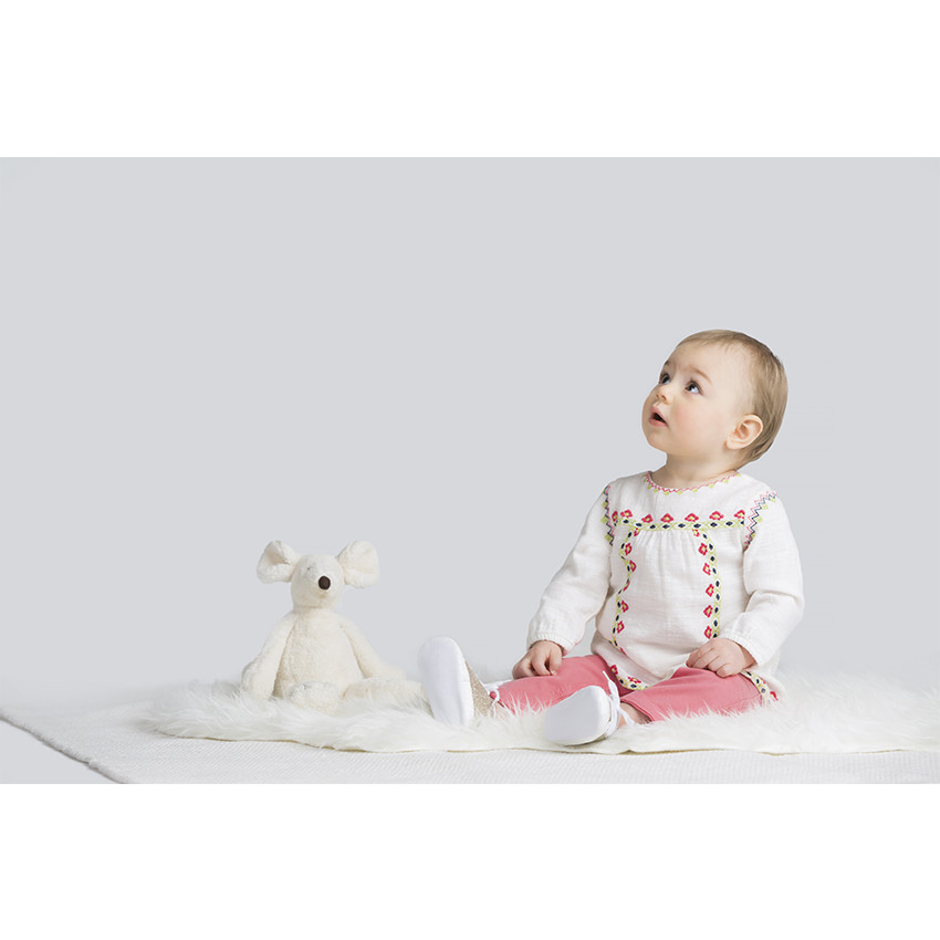 Βαμβακερή τουνίκ με φλοράλ κεντήματα 